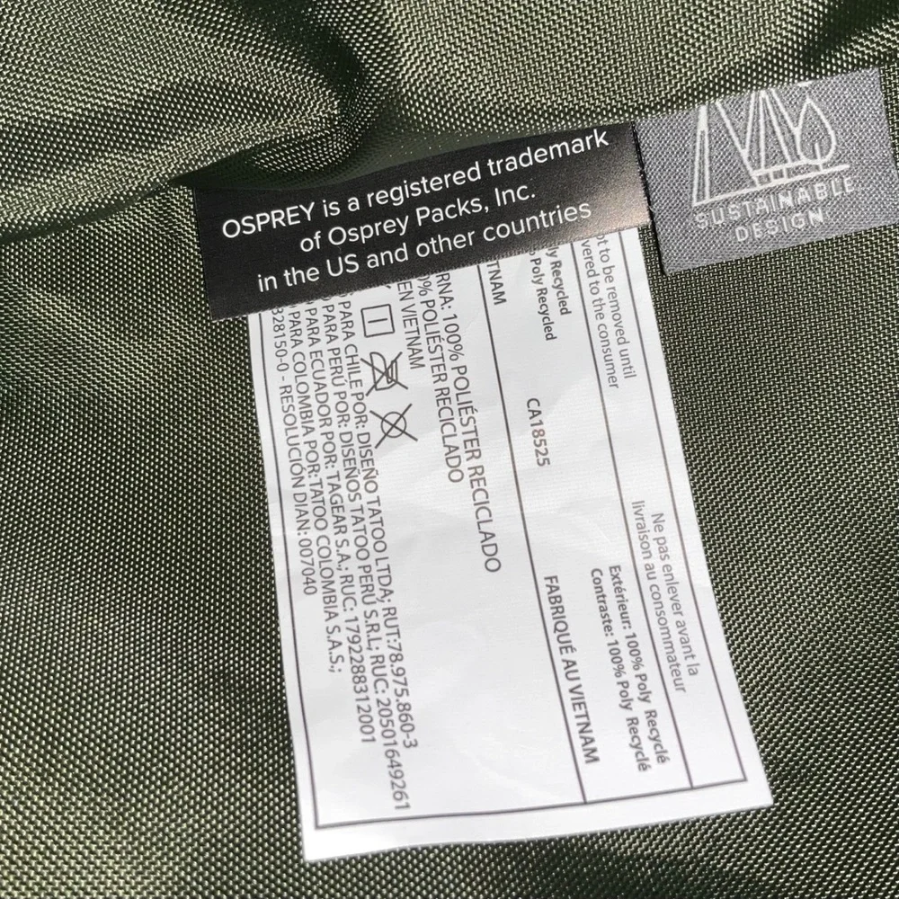 NWT Osprey Arcane 12L Tote Bag in Stonewash Black - Picture 10 of 12